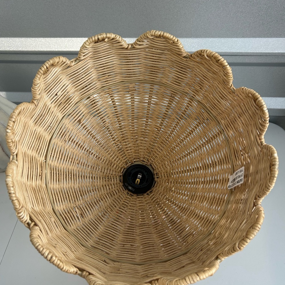 Studio McGee Scalloped Woven Flush Mount Ceiling Light - Threshold Lamps - Picture 7 of 8